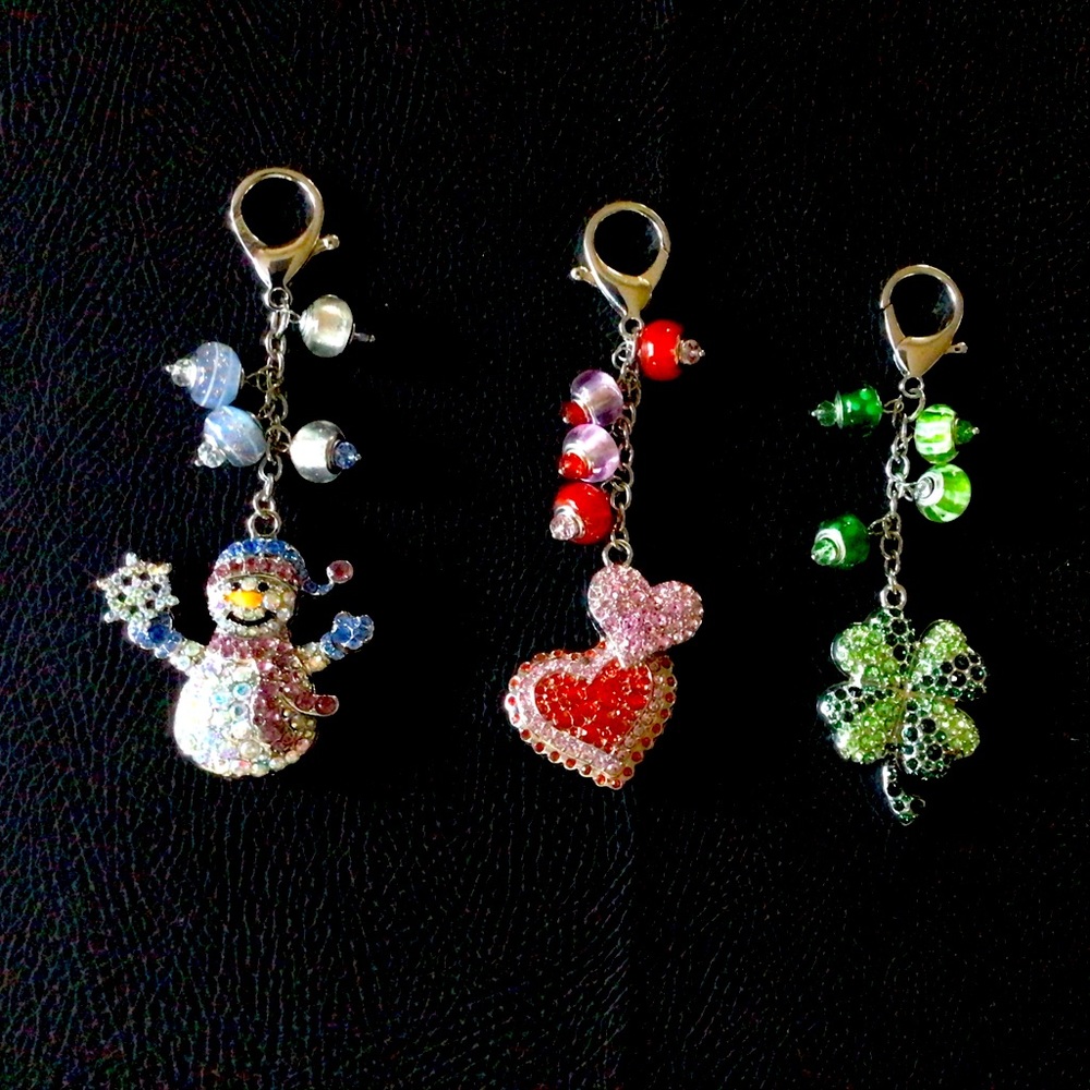 Monthly themed bag clips/key chains